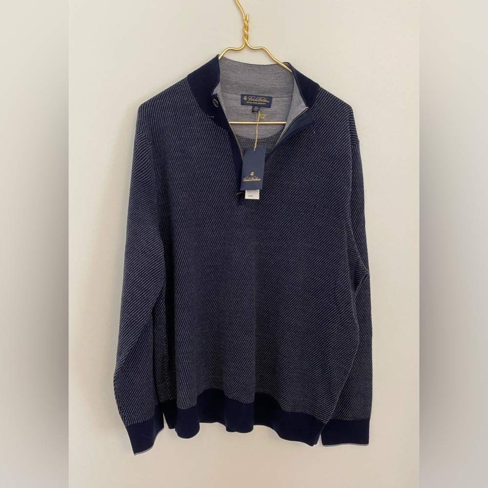 NWT Brooks Brothers quarter zip sweater XL